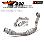 Heitgaasitoru O2 anduri pesaga KTM 390 DUKE, RC390, 390 ADV ja Husqvarna Black/White Arrow 401 jaoks DUKE/RC390 Dual O2 Port Front Section (2024-2026) gray