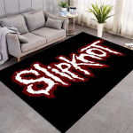 Slipknot B&auml;nd Valge Kriimustuslogo Tr&uuml;kiga Ala Vaip Must Taust Metall Rock P&otilde;randavaip Muusika F&auml;nn Elutuba Magamistuba Kodu Dekoor Matt 70x100cm( 27x39in )