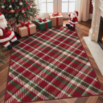 J&otilde;uluala vaibad elutuppa magamistuppa, J&otilde;ulu ruuduline vaip libisemiskindel pehme p&otilde;randavaip p&uuml;hadevaip s&ouml;&ouml;gituppa 80x120cm brown