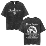 M&auml;ng Bloodborne Fear The Old Blood Vintage Pesitud T-s&auml;rk Mehed Naised Vabaaja &Otilde;udusstiilis T-s&auml;rgid Meeste &Uuml;lem&otilde;&otilde;dulised Puuvillased T-s&auml;rgid L mitmev&auml;rviline