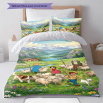 Heidi T&uuml;druk Voodipesu Tekikott Komplekt Tekikoti Kate Padjap&uuml;&uuml;r Kodu Kaunistus S&uuml;nnip&auml;evakingitus (1 * tekikott + 2 * padjap&uuml;&uuml;ri, ilma s&uuml;damikuta) 135x200cm gray