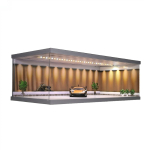 NUEIOVRW H&auml;mardatav LED Miniatuurne Auto Diorama Garaaži Vitriinkapp Otse Jaapanist beige