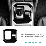 K&auml;igukangi paneeli kleebis Dacia Duster 3 2024 2025 2026 jaoks Keskpaneel Dacia Bigster 2025 2026 jaoks ABS s&uuml;sinikkiust muster AT model Black gray
