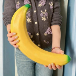 45 cm hiigelkollane banaanist squishy m&auml;nguasi, v&otilde;ltsbanaanist pigistatav m&auml;nguasi, squishy stressileevendaja, fidget-m&auml;nguasi, aeglaselt t&otilde;usev, lauaaksessuaar t&auml;iskasvanutele, kingitused