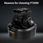 ZIFON YT2000 Mootoriga Pan Tilt Pea Elektriline PTZ Kuulpea Objekti J&auml;lgiv Hoidik Panoraamne Statiivipea 4,4 naela Kandev&otilde;ime