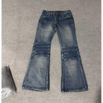 Meeste Madala V&ouml;&ouml;koht Pesta Denim Laienevad Teksap&uuml;ksid Kitsa L&otilde;ikega Streetwear Vabaaja P&uuml;ksid Small