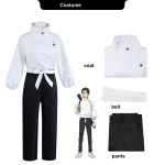 Anime Jujutsu Kaisen Yuta Okkotsu Cosplay Kost&uuml;&uuml;m Meeste Kost&uuml;&uuml;mi Komplekt S&Other white
