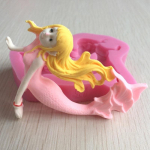 3D Beauty Mermaid Fairy Silikoonist Fondant Vorm Koogi Decor &Scaron;okolaadi k&uuml;psetusvorm