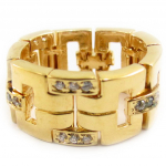 Bague Plaqu&eacute; Or 'D&eacute;esse' articul&eacute;e 50 kuld
