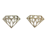 7bis [Q6087] - K&auml;sit&ouml;&ouml;h&otilde;bedast  Origami  k&otilde;rvar&otilde;ngad (teemant) - 13x9 mm h&otilde;be