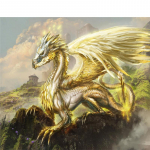 5D Teemantmaaling Kuldse dinosauruse teemanttikandid Ristpistes Kodukaunistus K&auml;sitsi valmistatud kingitused Round 20x30cm