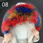 80cm eemaldatavad aksessuaarid kapuuts karusnaha dekoor Faux pesukaru karusnaha sall sall mantel jope karusnaha krae 8