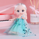 16 cm nukk sinine pruunid suured silmad 13 liigutatavat liigendit BJD nukud M&auml;nguasjad Mini Armas nukukleit M&auml;ngumaja m&auml;nguasi t&uuml;drukutele kingitus doll with clothes，1PC