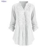 XS-5XL Suures suuruses pitspluus S&uuml;gis-talv uus mood naiste pluus Topid V-kaelusega tuunika s&auml;rgid N&ouml;&ouml;biga pikkade varrukatega s&auml;rgid XXL valge