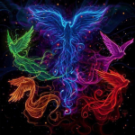 Isetegija 5D Teemantmaal Ristpistes Loomav&auml;rv Phoenix Fly Teemanttikandid Muster t&auml;is&uuml;mmargune puurmosaiik Kodukaunistuse kunst Full Round 30X30CM