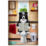 5D DIY teemantmaal T&auml;is&uuml;mmargune teemant-sharpei koer tualetis istub ja kaunistatud teemanttikandiga mosaiikristiga Full Round 20x30CM