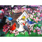 T&auml;ielik puur Teemantv&auml;rvimine Lindude k&auml;sit&ouml;&ouml;komplekt 5D Teemanttikandid Loomade mosaiik Ristpistes Lilled K&auml;sit&ouml;&ouml; Kodukaunistus Full Round 20x30CM