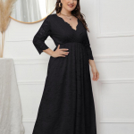 Suvised plusssuurused 5xl Euroopa ja Ameerika Bohemian Lace V-kaelusega naiste kleidid XL must