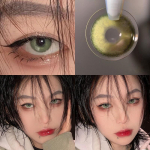 KSSEYE kontaktl&auml;&auml;tsed M&uuml;opia Beauty Pehmed Silmade Kontaktl&auml;&auml;tsed Kosmeetilised Kontaktl&auml;&auml;tsed Silmav&auml;rv Meik L&auml;&auml;ts Degree Power 1 Pair(2tk) -1.50 roheline