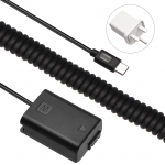 Andoer Type-C NP-FW50 n&auml;iv aku alalisvoolu &uuml;henduspesa 20 W PD adapteri asendus Sony A7S2 A7S A7 II R jaoks EU Plug must