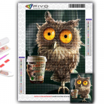 Teemantmaaling Loomade &ouml;&ouml;kull Teemantmosaiik K&auml;sit&ouml;&ouml; Teemanttikandid Maalid Full Round 20X30CM