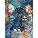 5D DIY Loomade Teemantmaaling Kass Elevant Tiiger &Ouml;&ouml;kull Teemanttikandid Mosaiik V&auml;rviline Pilt Kodusein Art Decor K&auml;sit&ouml;&ouml; kingitus Full Round 20x30CM