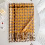 Uus paksendatud narmastega sall naiste tuhande linnu ruuduline ka&scaron;miirsall p&auml;ikesekaitse s&uuml;gis- ja talvine soe ja tuulekindel kaelapael naistele ONE SIZE