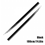 SEAMETAL auto 2 tk/komplekt v&otilde;idus&otilde;idu triibud auto stiilis s&otilde;iduki kere k&uuml;ljekleebised kleebised kaunistus 2PCS must