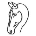 Les Tr&eacute;sors De Lily [A3242] - XXL metallist kaunistus  Horse  must - 70x51 cm must