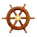 Nautical puidust laeva rool Pirate Decor puidust messingist kalaseinapaat 30,48 cm