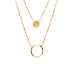 Les Tr&eacute;sors De Lily [R3948] - kullatud Boho kaelakee - 2 rida - 40 cm ja 45 cm - muster 11 ja 5 mm kuld