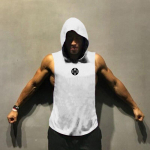 Muscleguysi meeste lahtised higi neelav hingav spordivest Suvine jooksmine varrukateta treeningriided M must