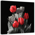 L&otilde;uendiprint Tulip Blossom Red Grey 30x30 punane