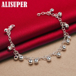 925 Sterling Silver Bells Bead K&auml;ev&otilde;ru Keti Ehted