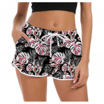 (SU)Naiste n&ouml;&ouml;ritahvli l&uuml;hike kiire kuivav veniv uudse mustriga ujumistrikoo ujumisriided XL must