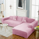 Kvaliteetne sametest diivanikate L kujuga diivani istmekatted elutoa jaoks nurgadiivani jaoks Elastne diivani kate pestav 4seater 230-300cm