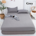 99% veekindel voodikate elastse ribaga tahke lina, sile hingav madratsipadja kate 2023 lestade vastane voodipesu mitmes suuruses Sheet 70X200x30cm hall