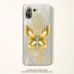 Gold Butterfly Flower lilleline l&auml;bipaistev &uuml;mbris Xiaomi Poco X3 Nfc X3pro M3 F1 F3 jaoks Mi 11 12 13 11x 12x Pro 11 10 Lite 11t 10t jaoks Xiaomi Poco M5