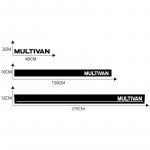 Multivan T4 T5 T6 jaoks 4tk/partii kere k&uuml;lgukse saba tagumised kleebised vin&uuml;&uuml;lkleebised triibud must
