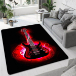 V&auml;rvilised kitarri 3D-prinditud vaibad elutuppa libisemiskindla ala Vaibad Magamistoa voodi k&otilde;rval Kaasaegne kodukaunistus pestavad p&otilde;randamatid 40x60cm