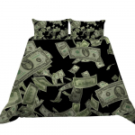 3D dollari voodipesukomplekt raha tekikott ja padjap&uuml;&uuml;r 2/3 t&uuml;kki AU240 * 270 eriti suur luksuslik pehme kiiresti kuivav kodusisustus dollar Baby 100x135cm