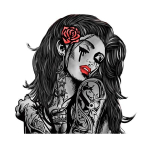 Tri Mishki W1489 Tattoo Art Girl autokleebis PVC kleebised Mootorratta kleebis auto veoauto p&otilde;rkeraua s&uuml;learvuti seinal garaaž 30cm -XL