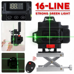 100 V&ndash;240 V 16 rida laseri tase + klamber 3D isetasanduv 360 horisontaalne ja vertikaalne rist v&auml;litingimustes v&otilde;imas roheline laserkiire liin full sets
