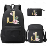 26 ingliskeelset kirjat&auml;hte, must 3 tk. seljakott, Cosplay l&otilde;uend poistele ja t&uuml;drukutele, lastele, koolikott, reisikott Tagasi kooli raamatukott