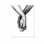 Must-valge Romantiline K&auml;sik&auml;es Plakati Printimine L&otilde;uendimaal Moodne armastustsitaadid Seinakunstipilt paaridele Armastajate Toa sisustus 21X30cm No Frame