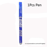 53 tk Kustutatava pliiatsi t&auml;itevarda komplekt pestav k&auml;epide Sinine/must/punane kustutatav tindigeelpliiatsi kirjatarbed Blue 1Pen