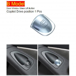 Car armrest Door Window Glass Lift Buttons switch Cover For Mercedes Benz SL Class W230 R230 2004-2011 Auto Interior B Model Silver 1 pcs