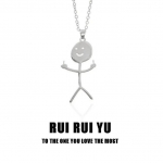 RUI RUI YU Mood Hip Hop Naljakas Doodle Ripats Kaelakee Meestele Naisele Stickman Kesks&otilde;rm Rock Punk Kaelakee Peoehted 1 PC