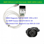 BMW INPA K+ DCAN Switch FTDI BMW 20PIN kaabli jaoks