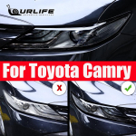 TPU  Car Goods Black Headlight Film anti-scratch protective sticker for Toyota camry 2018   5th XV70 2 pcs